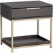 Rebel 23.5 X 23.5 inch Gold / Charcoal Grey Night Stand, Small